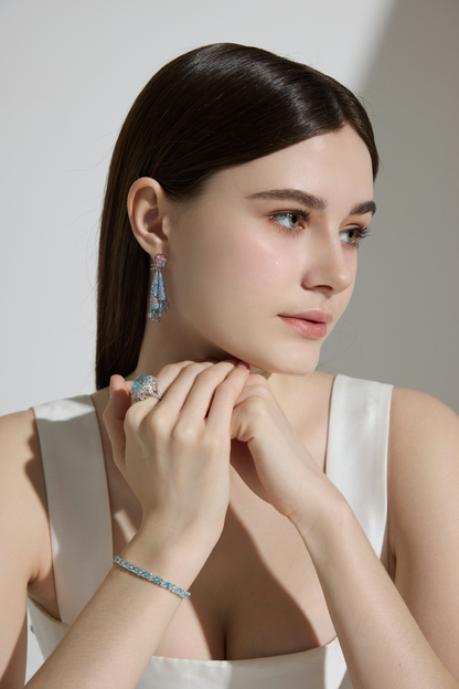 Mirage Hues: Enamel Mirage Earrings