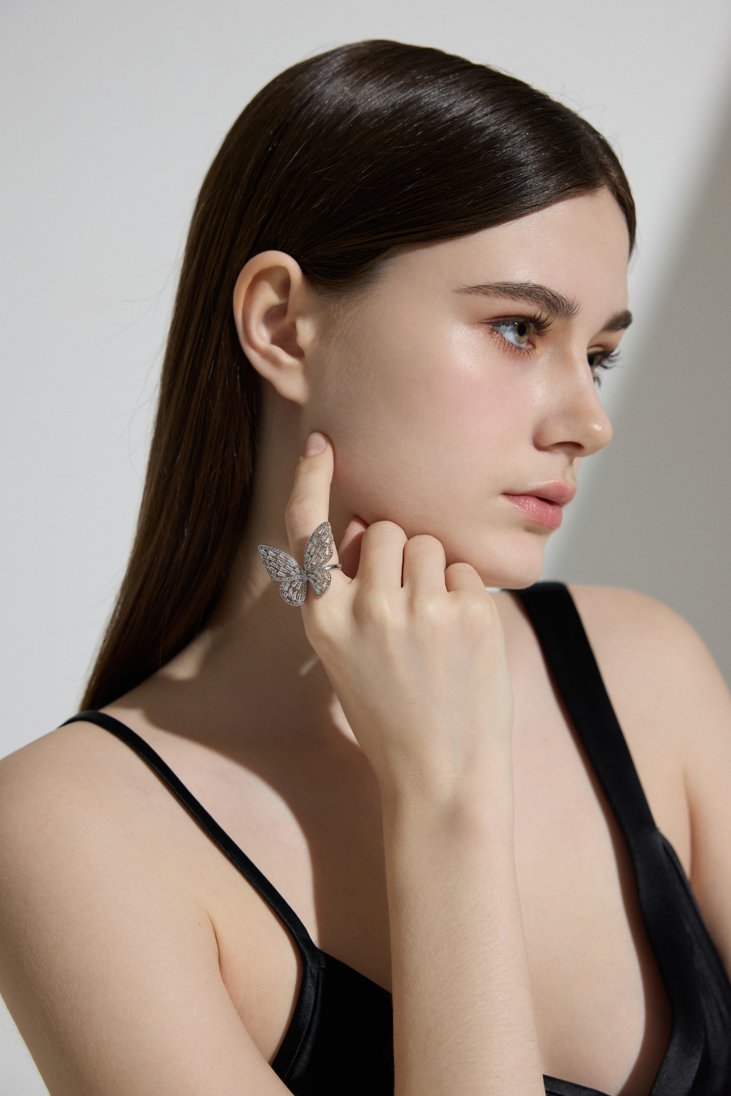 Crystal Butterfly Elegance Ring