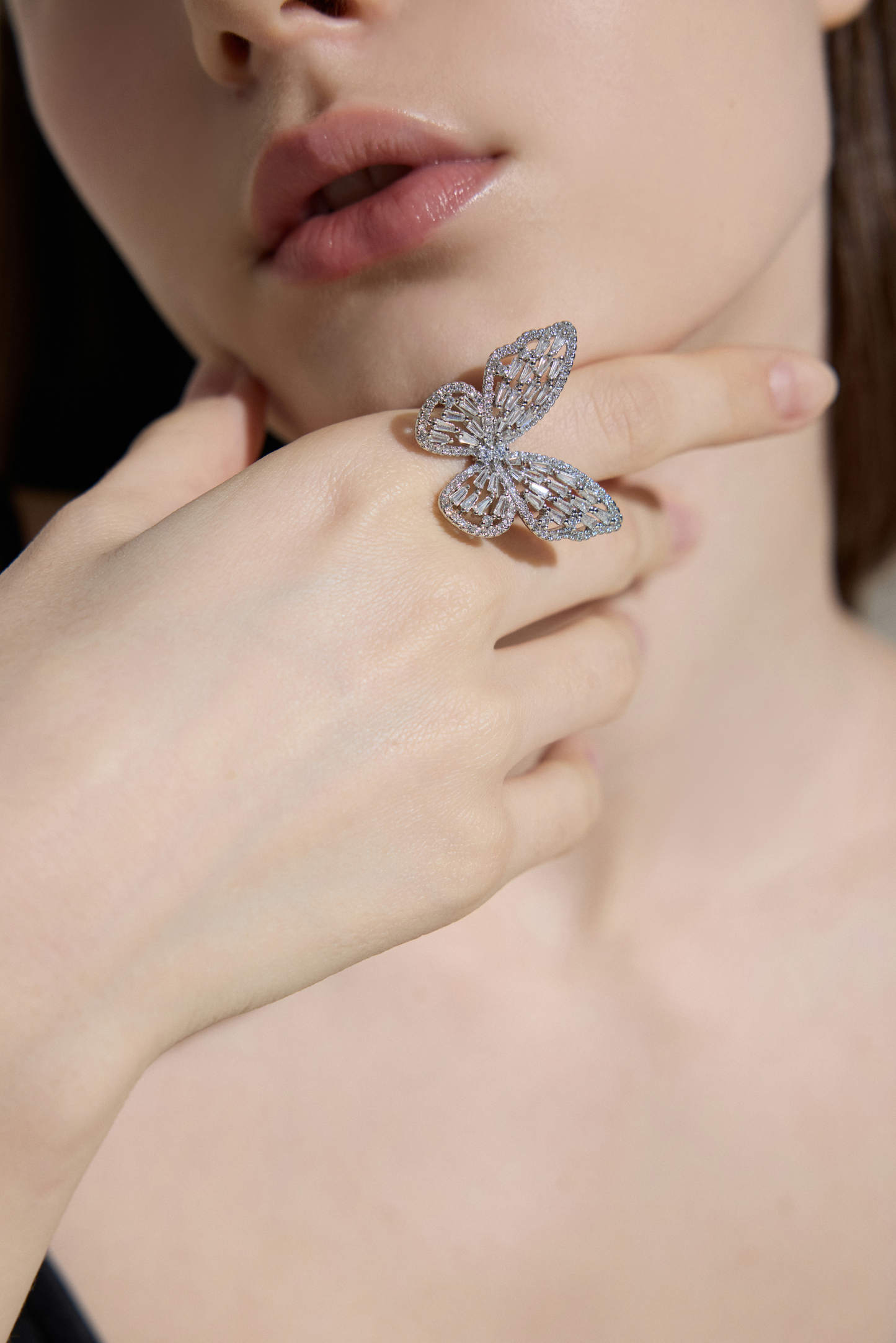 Crystal Butterfly Elegance Ring