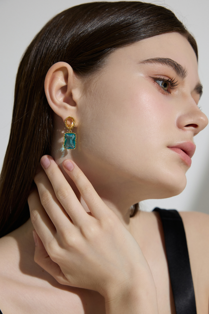 Rainbow Gem Elegance Earrings