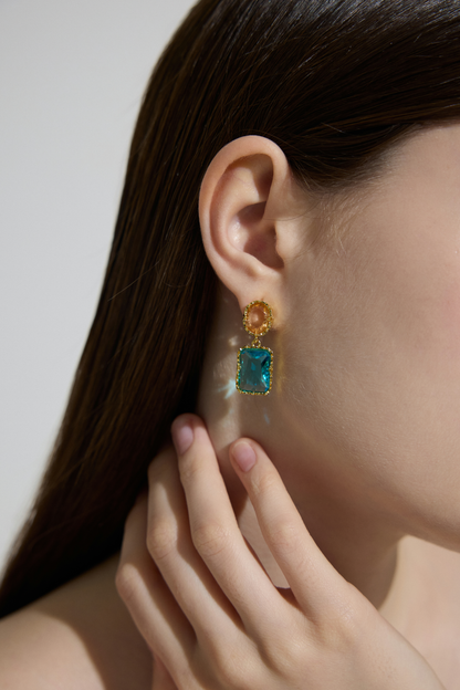 Rainbow Gem Elegance Earrings