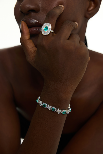 Enchanted Emerald Symphony Bracelet