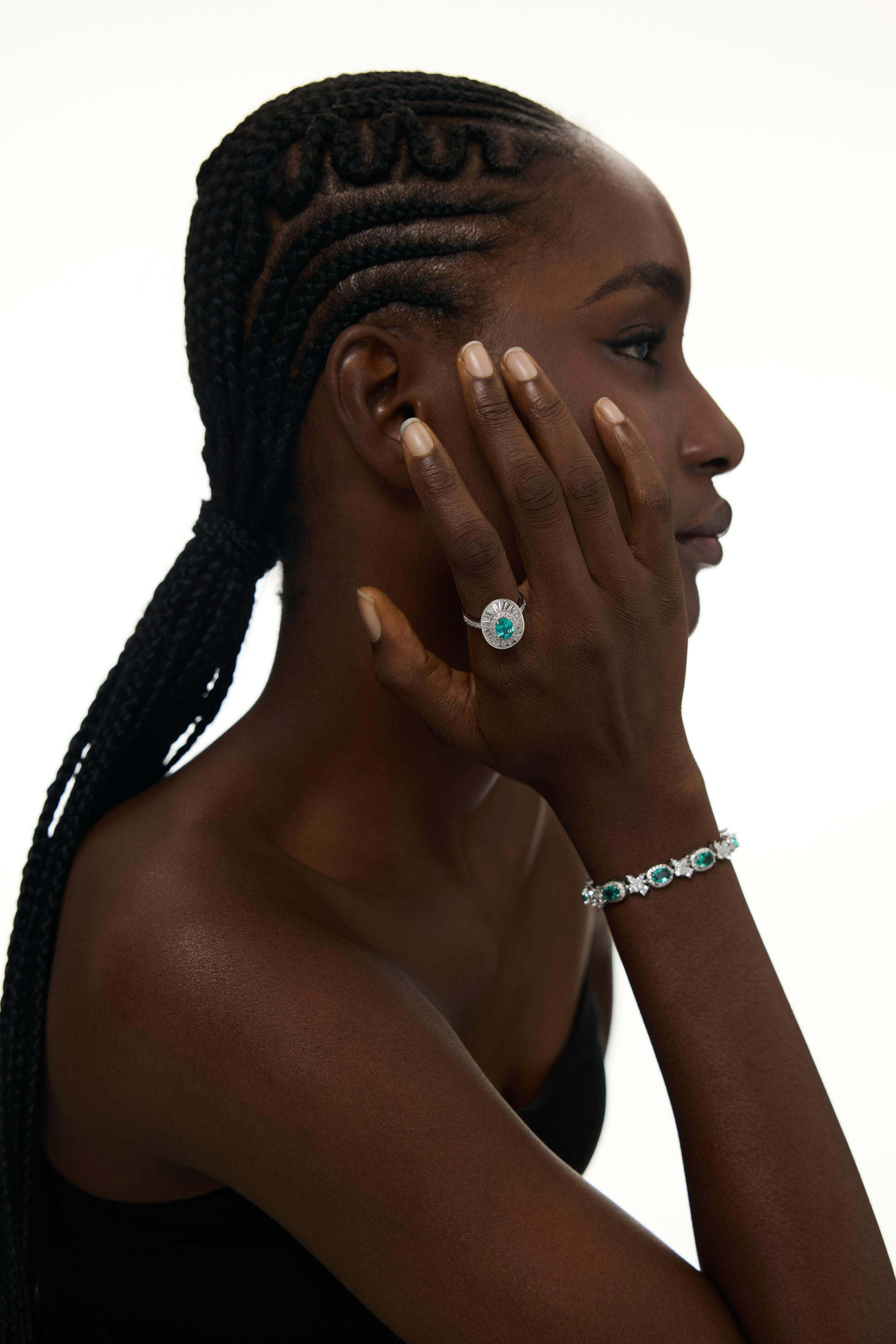 Sterling Silver Emerald Bracelet