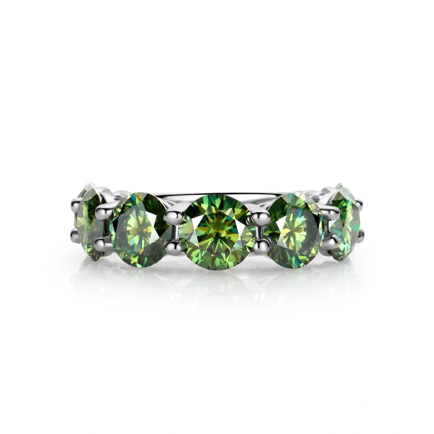 Emeraldine Halo Ring