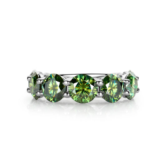 Emeraldine Halo Ring