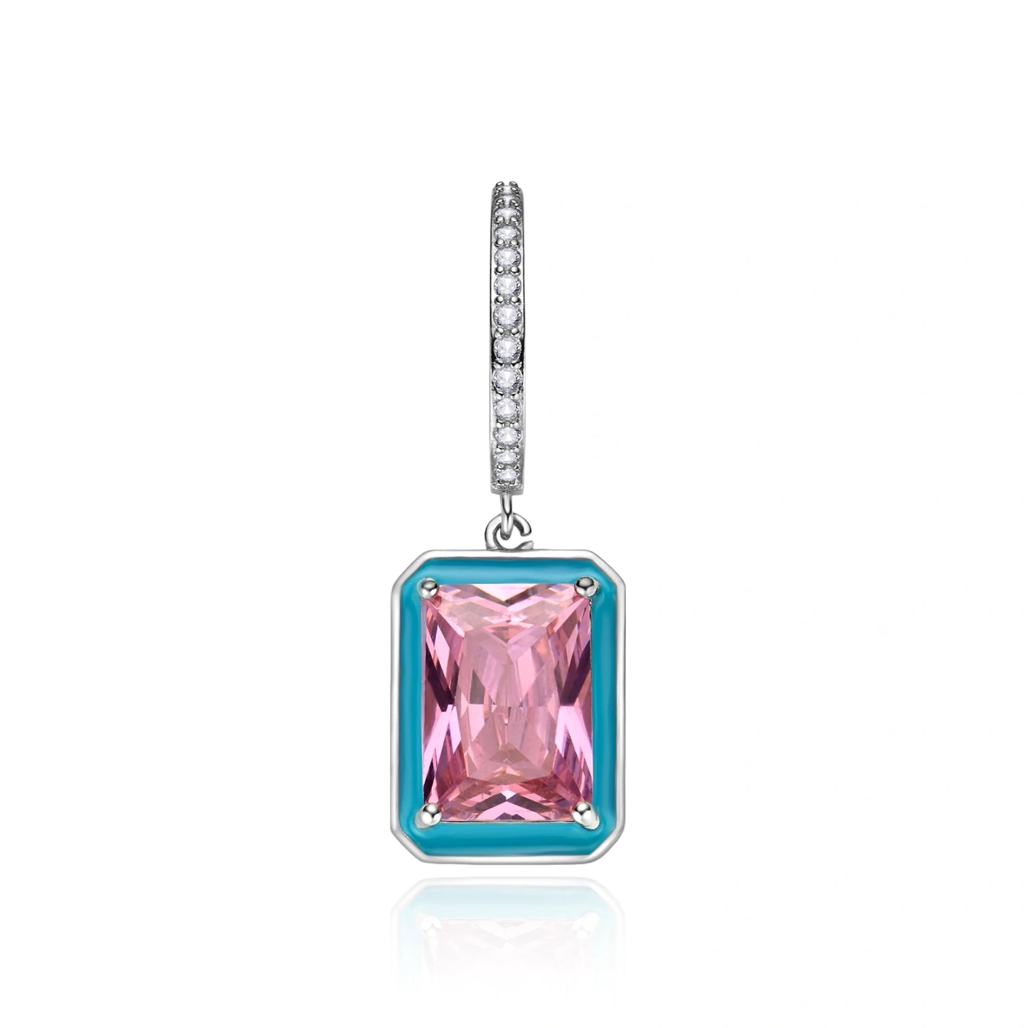 Sweet Pink Aqua Drops Earrings