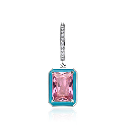 Sweet Pink Aqua Drops Earrings