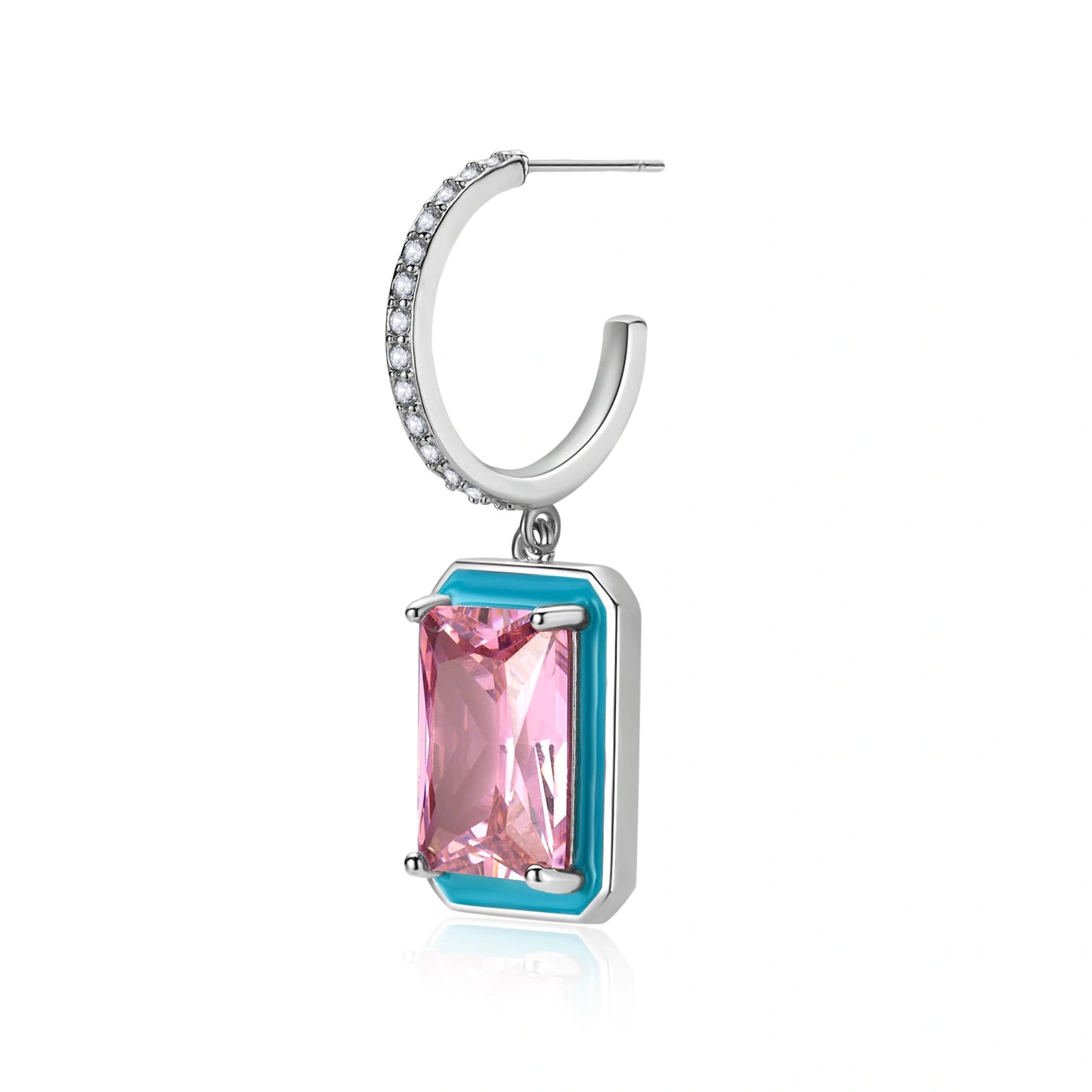 Sweet Pink Aqua Drops Earrings