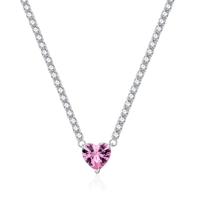 Blushing Heart Sparkle Necklace