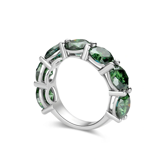 Emeraldine Halo Ring