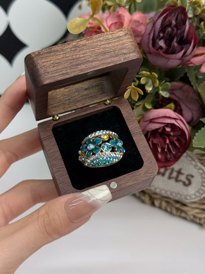 Cerulean Cadence: Gilded Flora